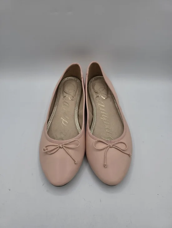 Rampage Soft Step Pink Faux Leather Slip On Ballet Flats Bow Detail Size 9.5 NEW - Picture 7 of 13